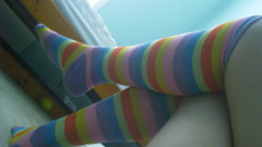 Woman stockings socks striped
