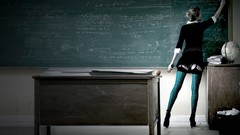 Woman stockings teachers