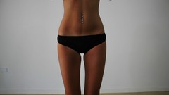 Woman stomach legs lingerie