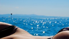 Woman stomach legs lingerie