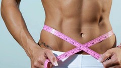 Woman stomach navel legs muscles lingerie bodybuilding fitness 