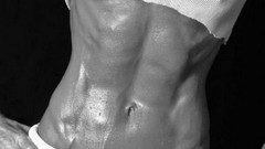 Woman stomach navel legs muscles lingerie bodybuilding fitness 