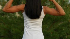 Woman stomach navel lingerie fitness abs