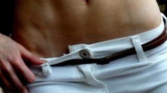 Woman stomach navel lingerie fitness boobs abs