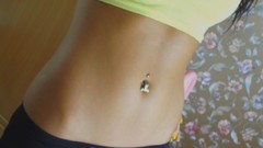 Woman stomach navel lingerie fitness boobs abs shredded muscles