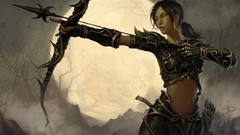 Woman stomach Warriors earrings drawings bows artwork fantasy 