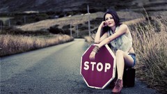 Woman stop