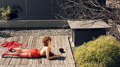 Woman strategic covering