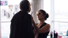 Woman studio brunettes