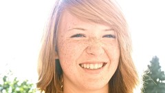 Woman sun redheads freckles