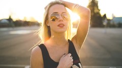 Woman sunglasses blondes
