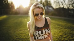 Woman sunglasses blondes