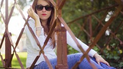 Woman sunglasses blondes models