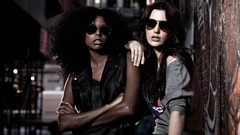 Woman sunglasses brunettes models girls with glasses