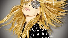 Woman sunglasses digital art vectors