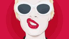 Woman sunglasses digital art vectors