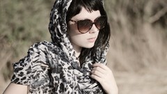 Woman sunglasses scarfs