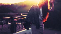 Woman sunglasses sunlight brunettes