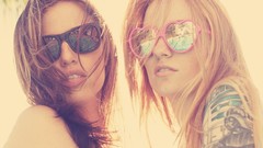 Woman sunglasses tattoos sash kemper