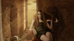 Woman sunlight artwork