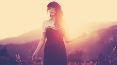 Woman sunlight brunettes