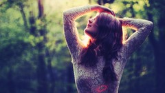 Woman sunlight brunettes