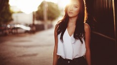 Woman sunlight brunettes