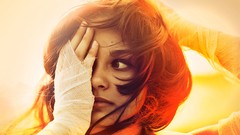 Woman sunlight brunettes bandages upscaled