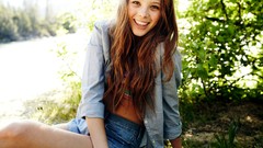 Woman sunlight brunettes portraits Taylor McCutchan