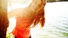 Woman sunlight brunettes portraits Taylor McCutchan