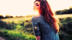 Woman sunlight freckles