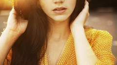 Woman sunlight green eyes brunettes models emily rudd teen