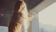 Woman sunlight long hair