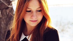 Woman sunny school uniforms redheads