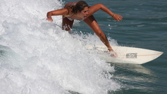 Woman surfing