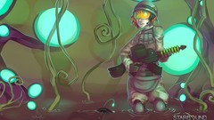 Woman swamps video games starbound