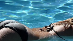 Woman swimming models bikini swimsuits swimming pools