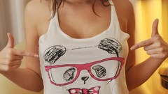 Woman t-shirts brunettes models Korina Bliss