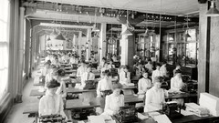 Woman Tables Michigan USA historic typewriters Amin Peyrovi