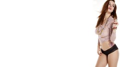 Woman tattoos brown eyes redheads nipples necklaces nipples 