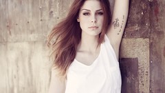 Woman tattoos brown eyes singers lena meyer-landrut pale skin