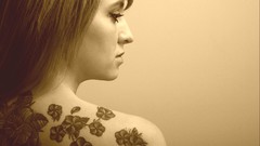 Woman tattoos brunettes