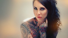 Woman tattoos brunettes