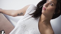 Woman tattoos brunettes