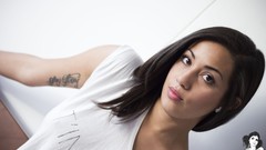 Woman tattoos brunettes