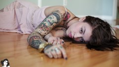Woman tattoos brunettes