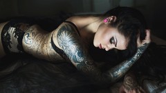 Woman tattoos brunettes