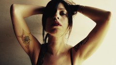 Woman tattoos brunettes