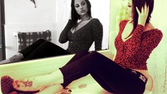 Woman tattoos brunettes