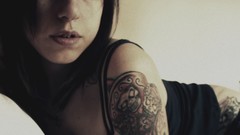 Woman tattoos brunettes
